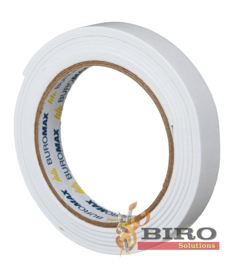 Bandă adezivă dublă buretată, 18mm x 20m, BUROMAX